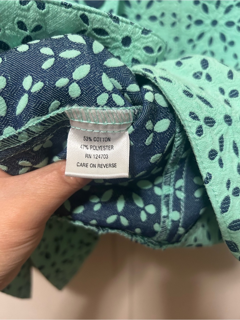 Joni B. Turquoise Eyelet Button-Up Jacket - Picture 3 of 7